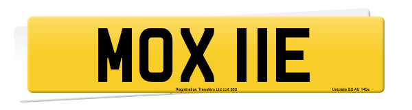 Registration number MOX 11E